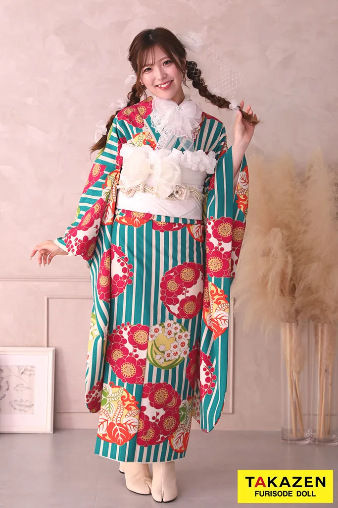 成人式　振袖ネットレンタル　安カワ　レトロ　可愛い