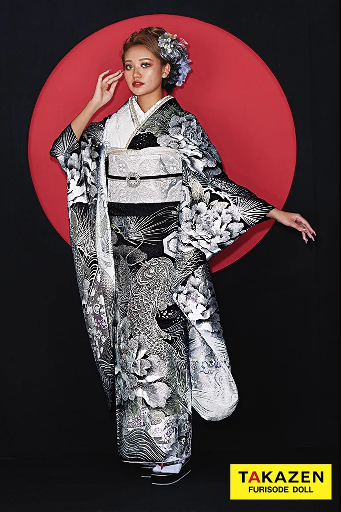 成人式　レンタル　振袖　可愛い　綺麗　高級振袖　キラキラ　シルバー　派手　ギャル