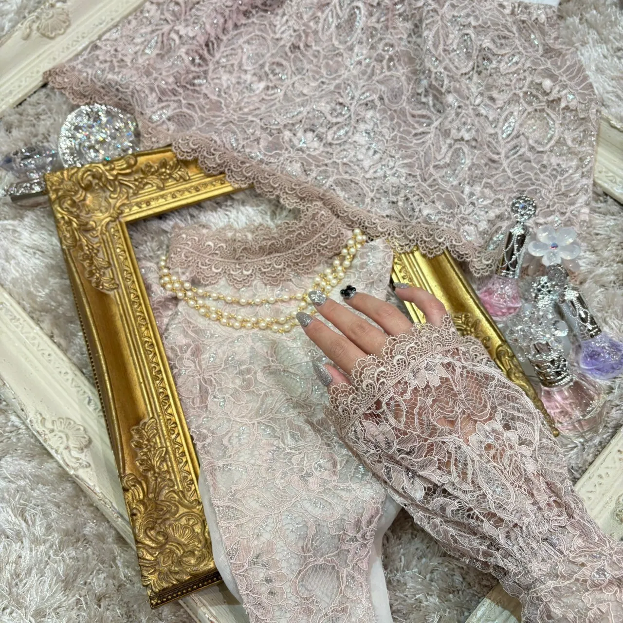 成人式　振袖　卒業式　袴　小物　キラキラ　可愛い　新作小物　人とかぶらない　レースインナー