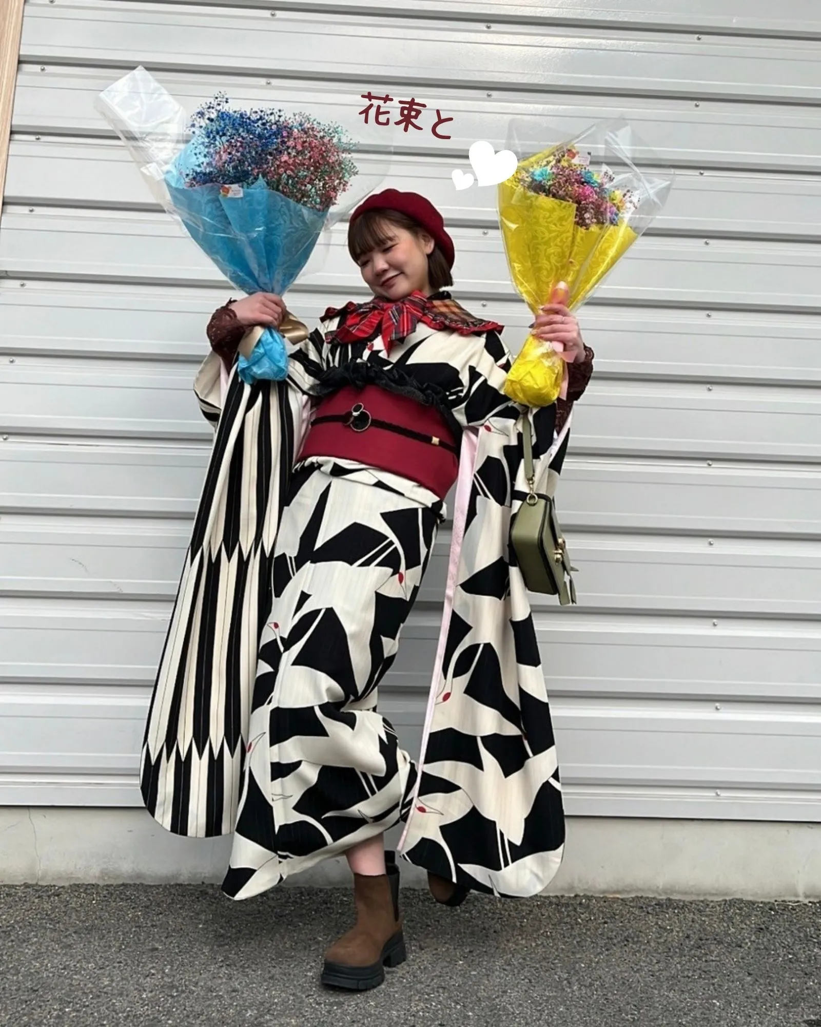 成人式当日　盛れる写真　かわいい　振袖