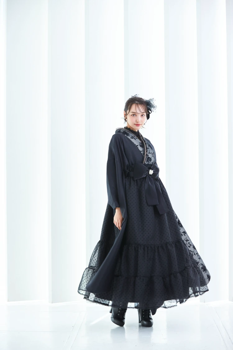 卒業式　ドレス袴　ヴィンテージスタイル　黒