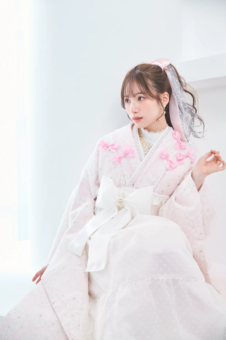 卒業式　ドレス袴　キュート　ガーリー　ピンク