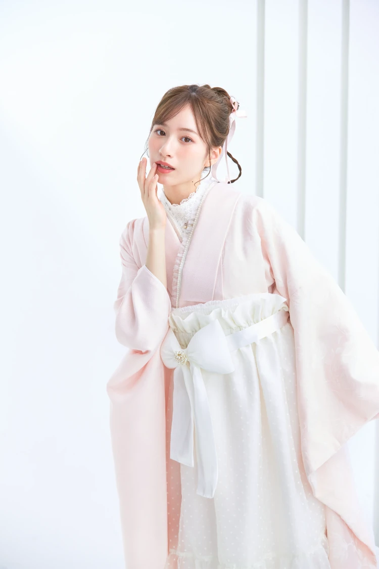 卒業式　ドレス袴　ヴィンテージスタイル　ピンク