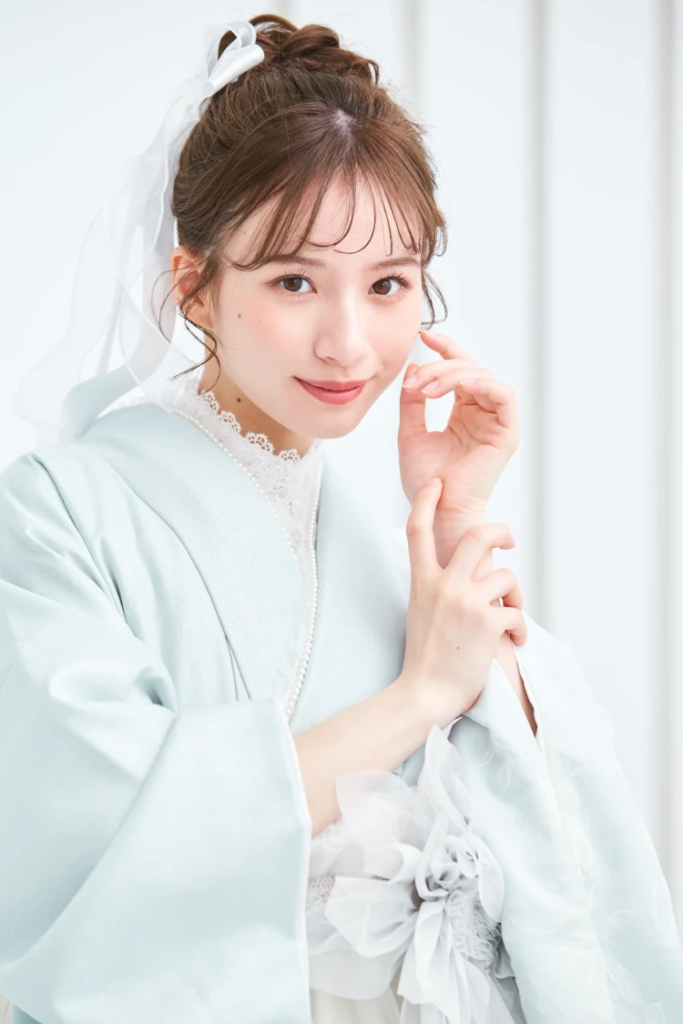 卒業式　ドレス袴　ヴィンテージスタイル　水色