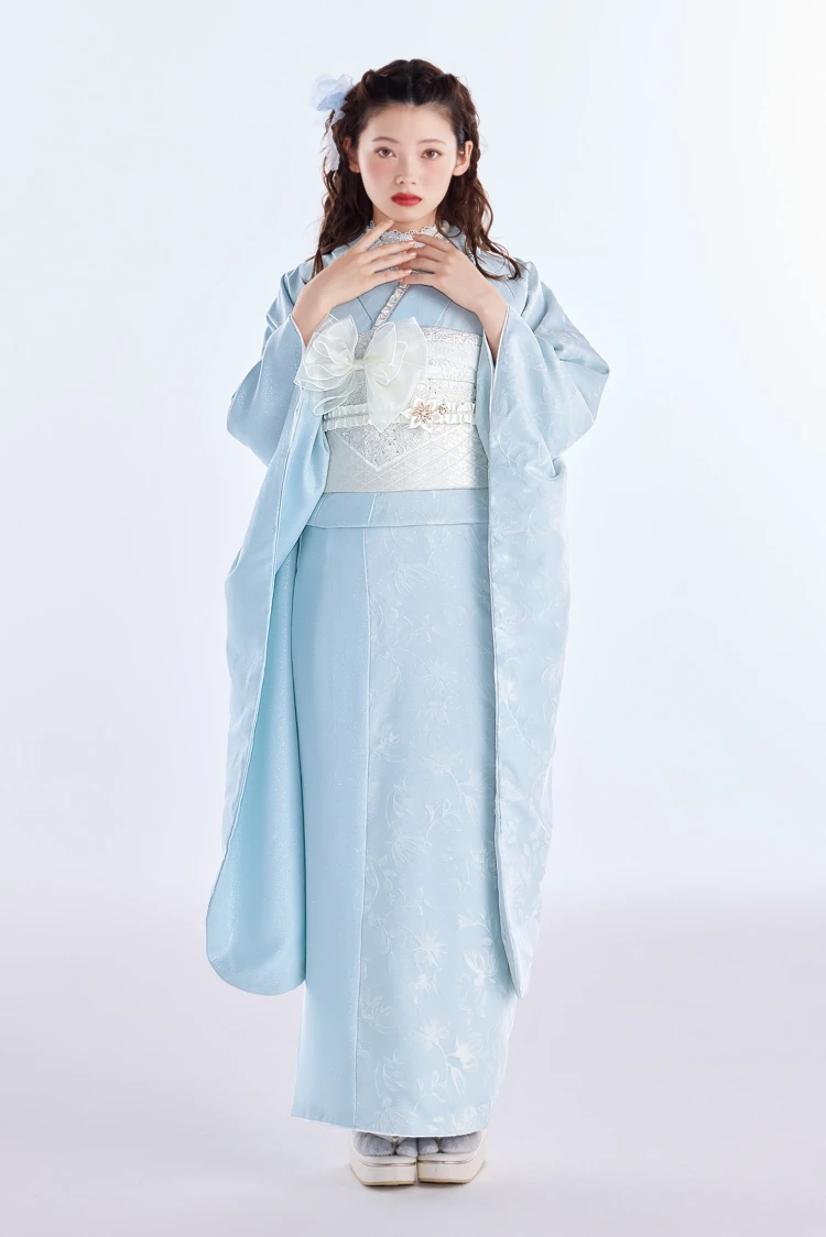 成人式振袖ネットレンタル　ヴィンテージスタイル　すっきり　シンプル