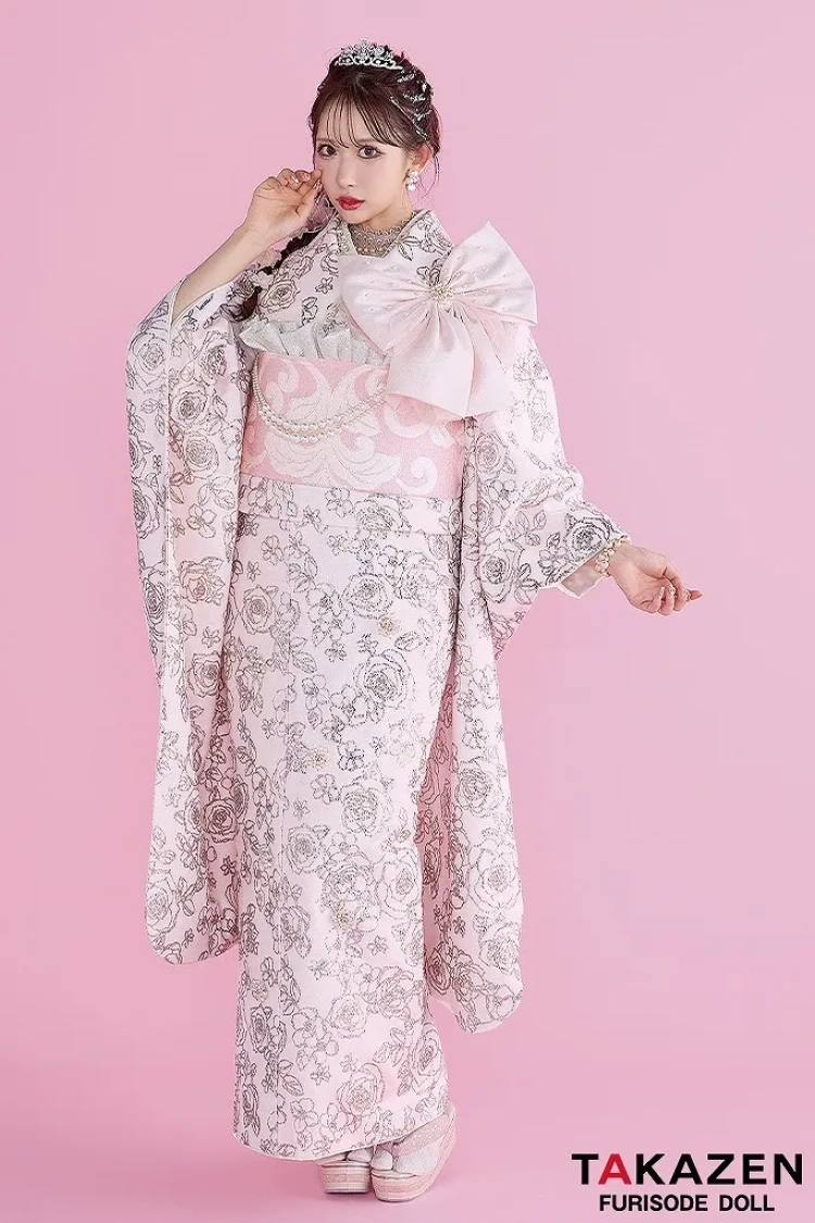 成人式振袖レンタル 通販 宮城県で人気の振袖 かわいい キラキラピンク