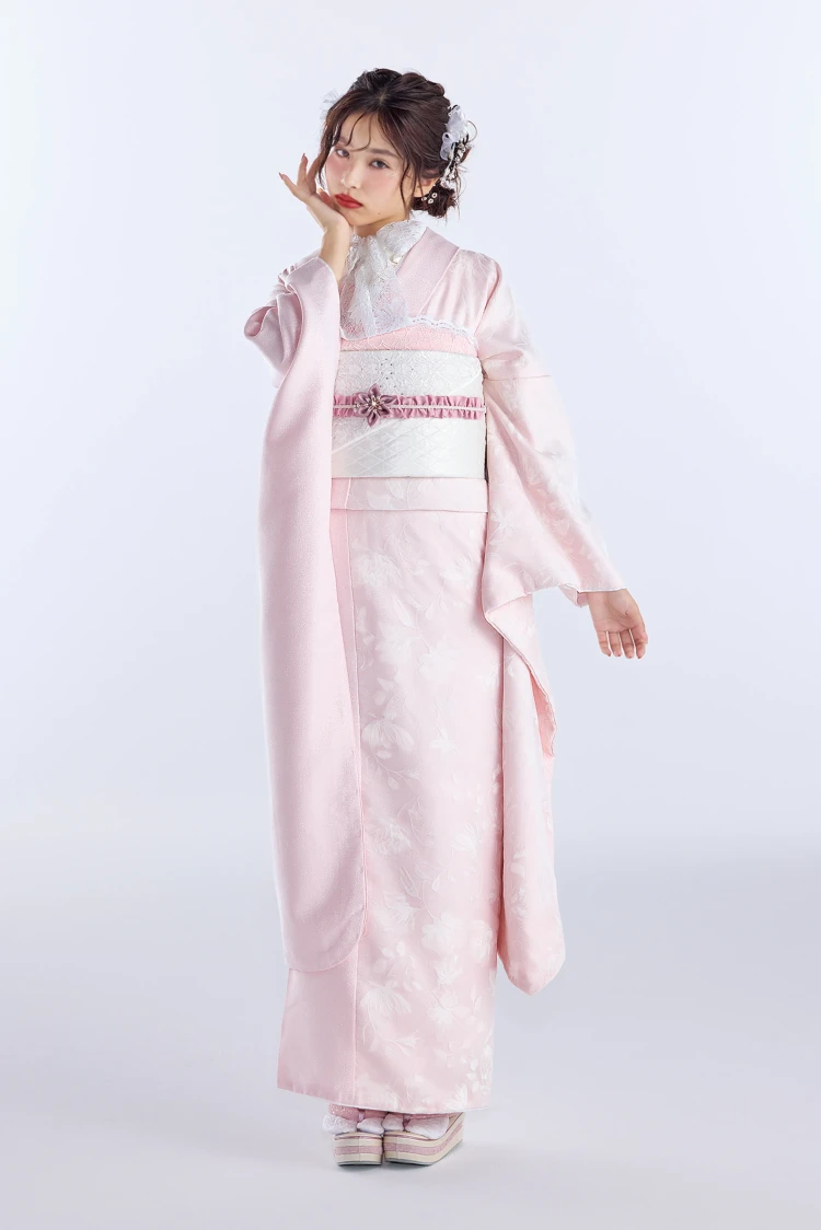 成人式振袖ネットレンタル　ヴィンテージスタイル　すっきり　シンプル