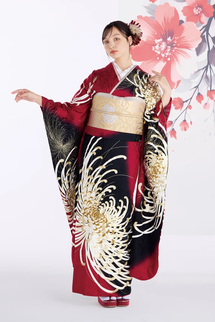 成人式振袖ネットレンタル　粋古典　かっこいい　すっきり　シンプル