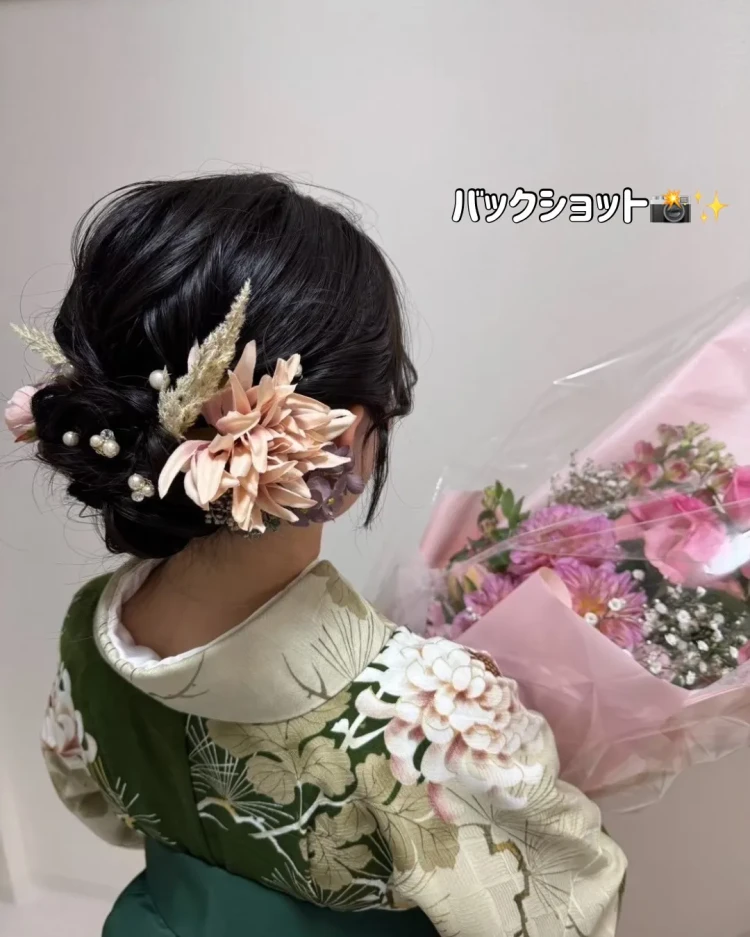 卒業式 袴 レンタル かわいい お客様写真 袴フォト 花束フォト
