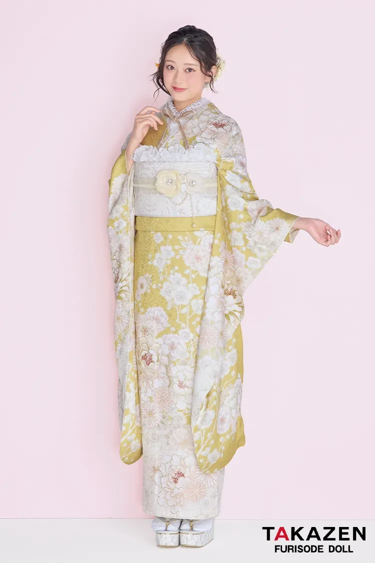 成人式　振袖　ネットレンタル　くすみカラー　かわいい