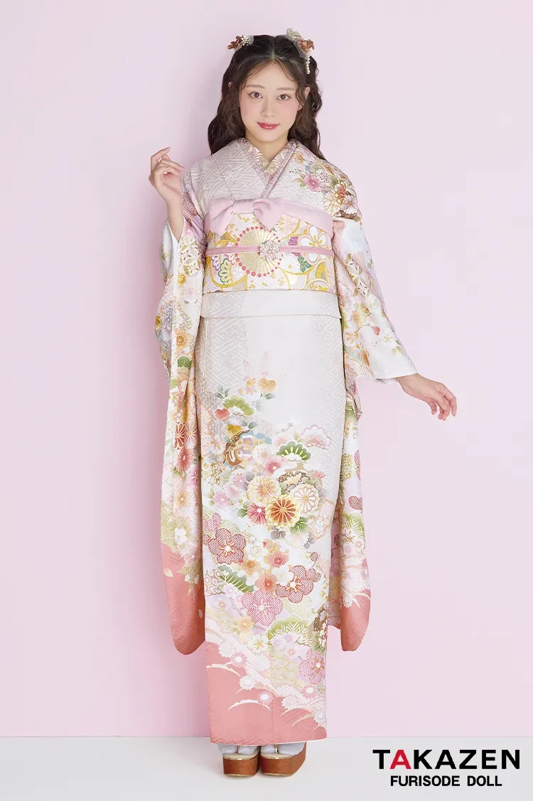 成人式　振袖　ネットレンタル　くすみカラー　かわいい