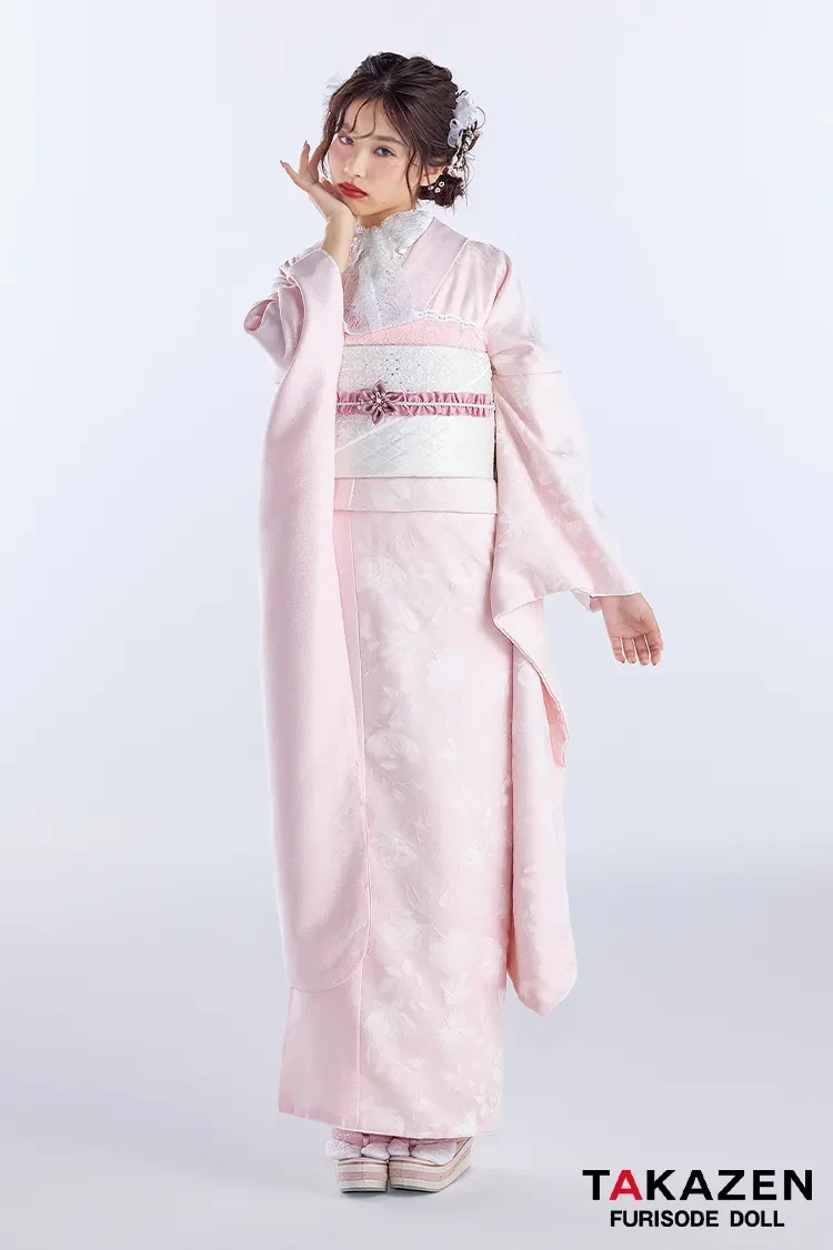 成人式振袖レンタル　ネット　EC　ヴィンテージスタイル　ピンク