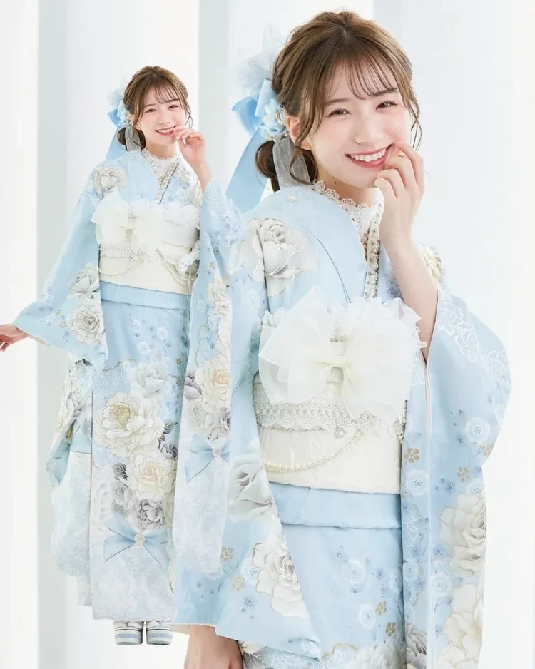 成人式　振袖ネットレンタル　コスメカラー　かわいい振袖