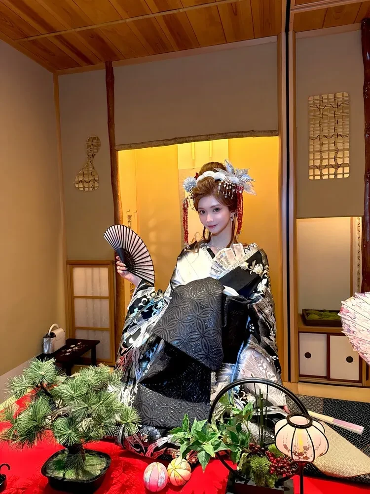 振袖　花魁風　着こなし　ひめか