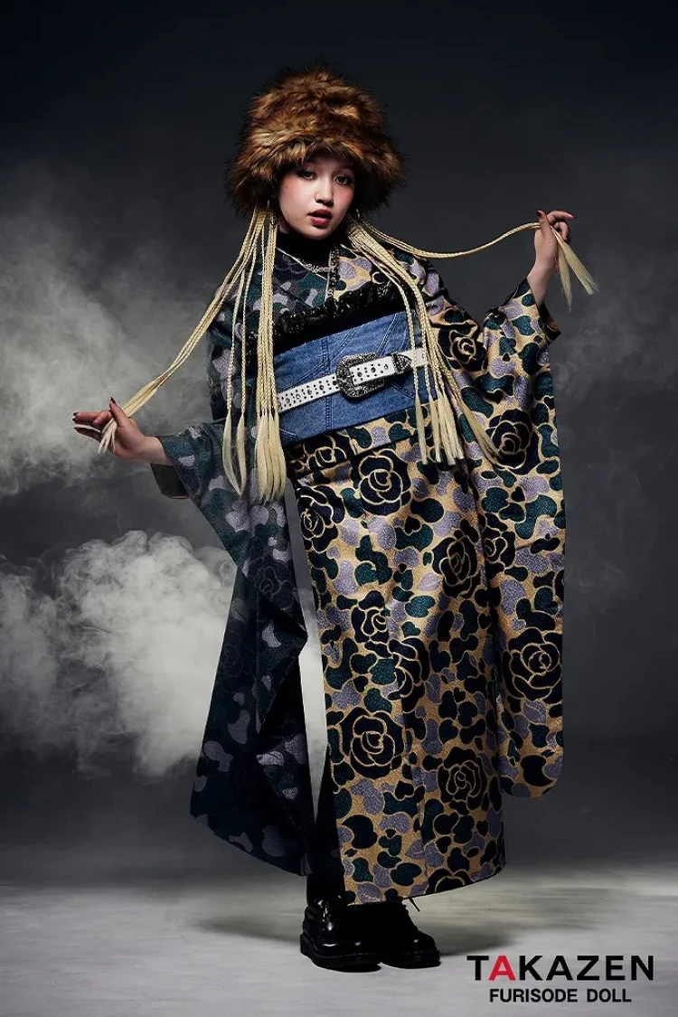 エイプ柄のストリート系振袖紹介