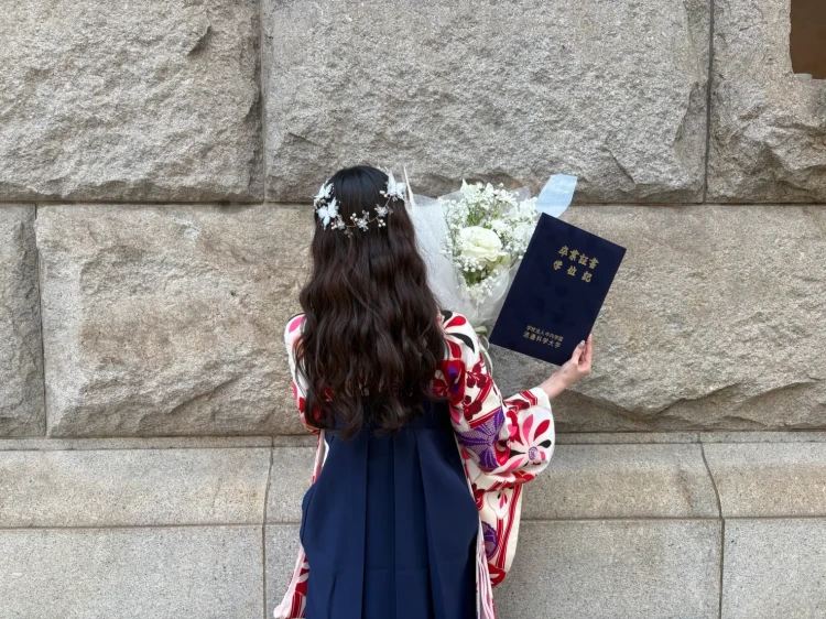 卒業式　袴　レンタル　卒業式フォト　花束フォト