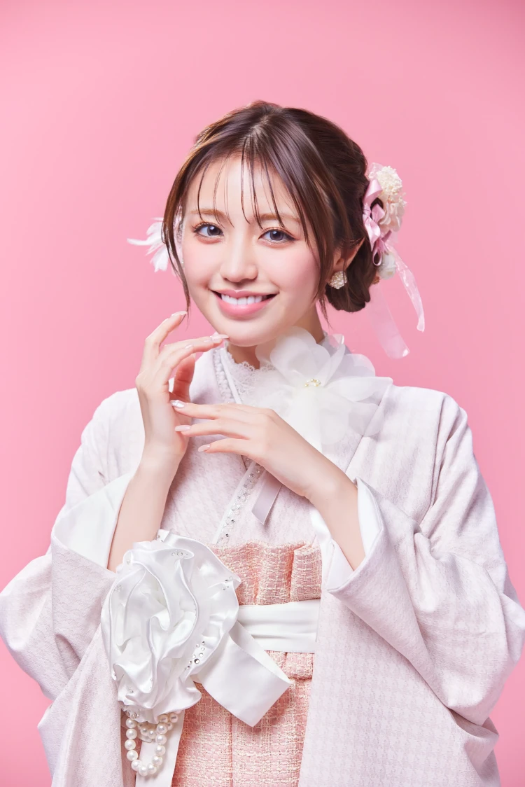大人かわいいツイード生地の新作ドレス袴