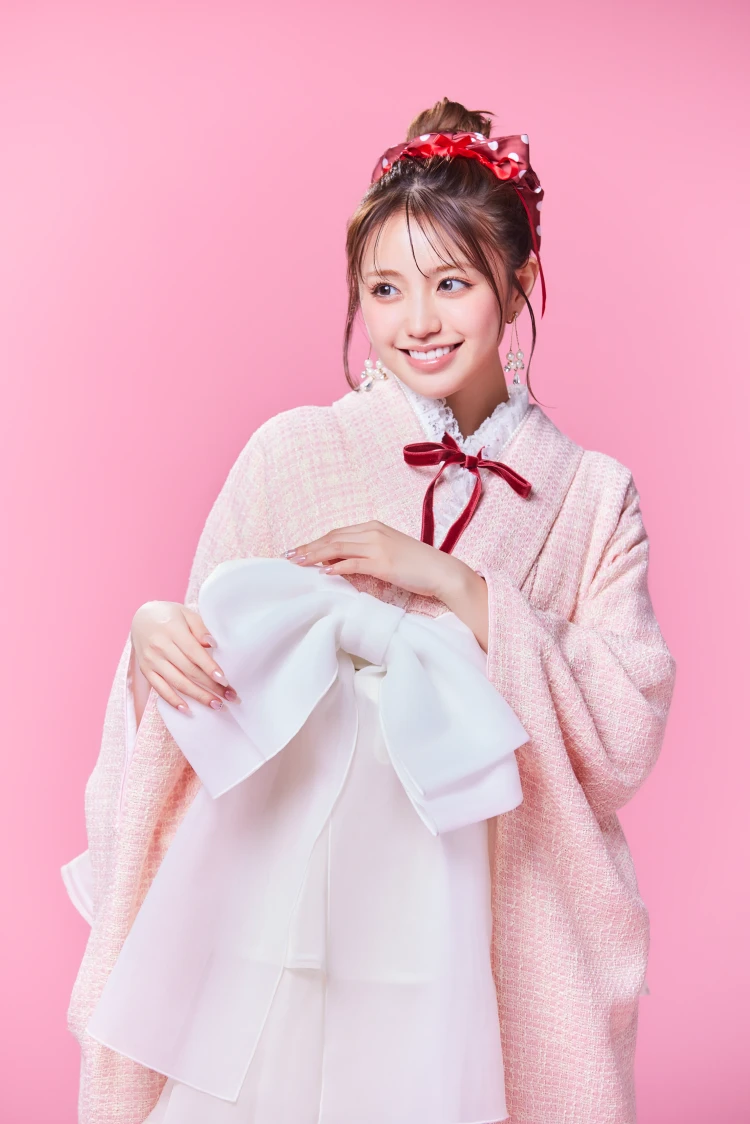 大人かわいいツイード生地の新作ドレス袴