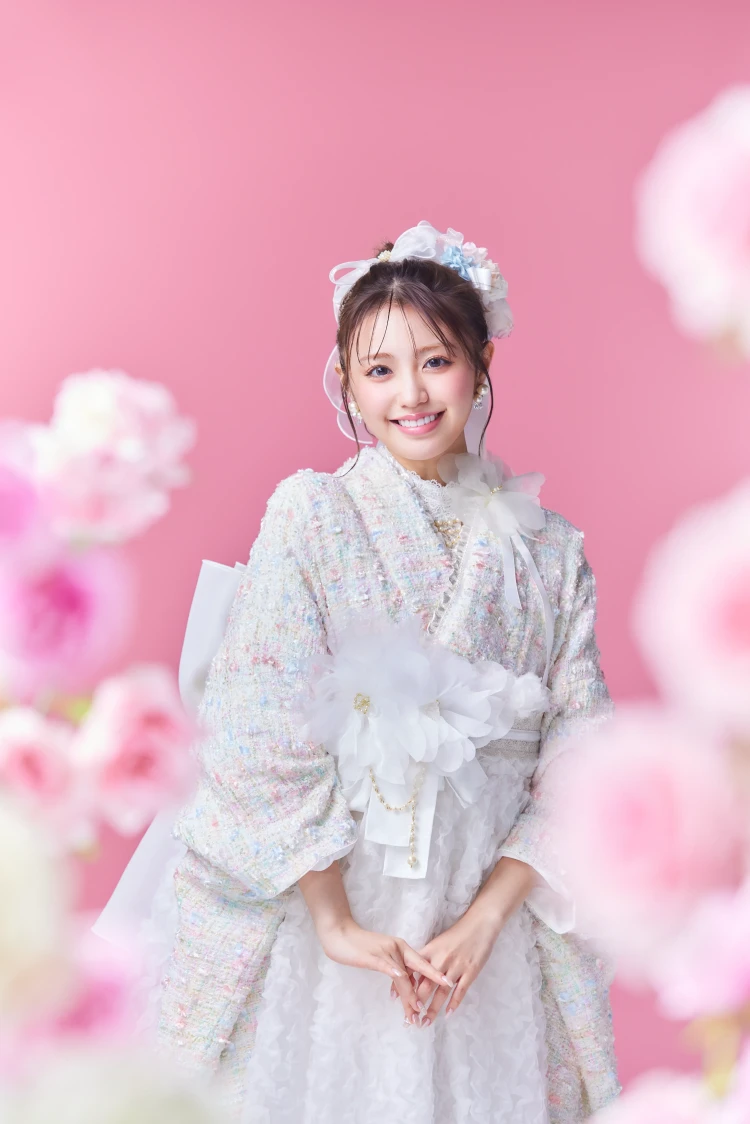 大人かわいいツイード生地の新作ドレス袴