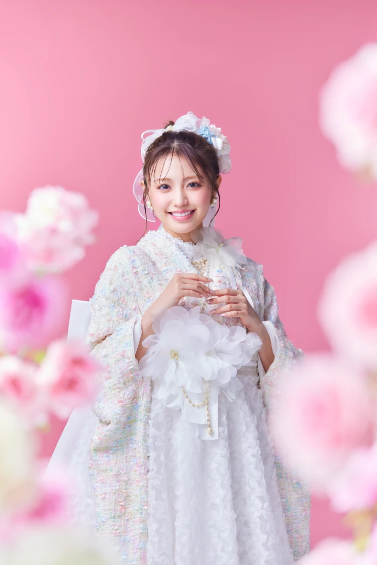 大人かわいいツイード生地の新作ドレス袴