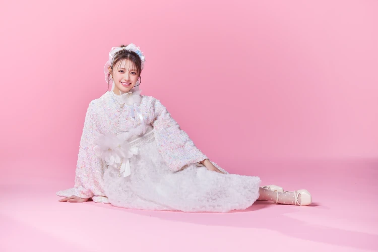 大人かわいいツイード生地の新作ドレス袴