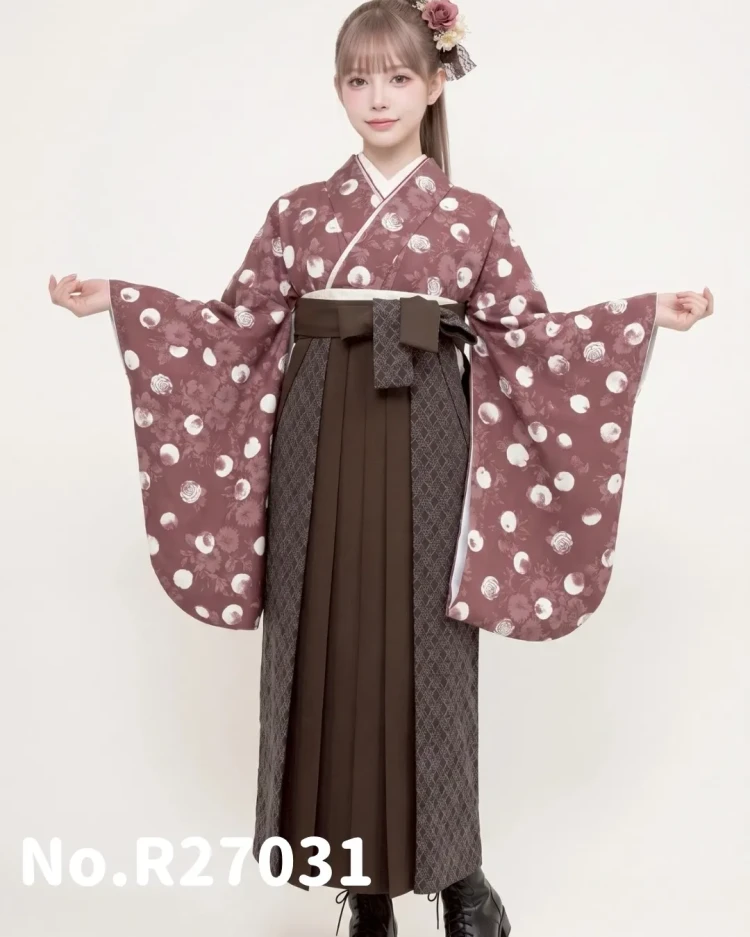 卒業式　袴　レンタル　新作袴　ヘザー袴