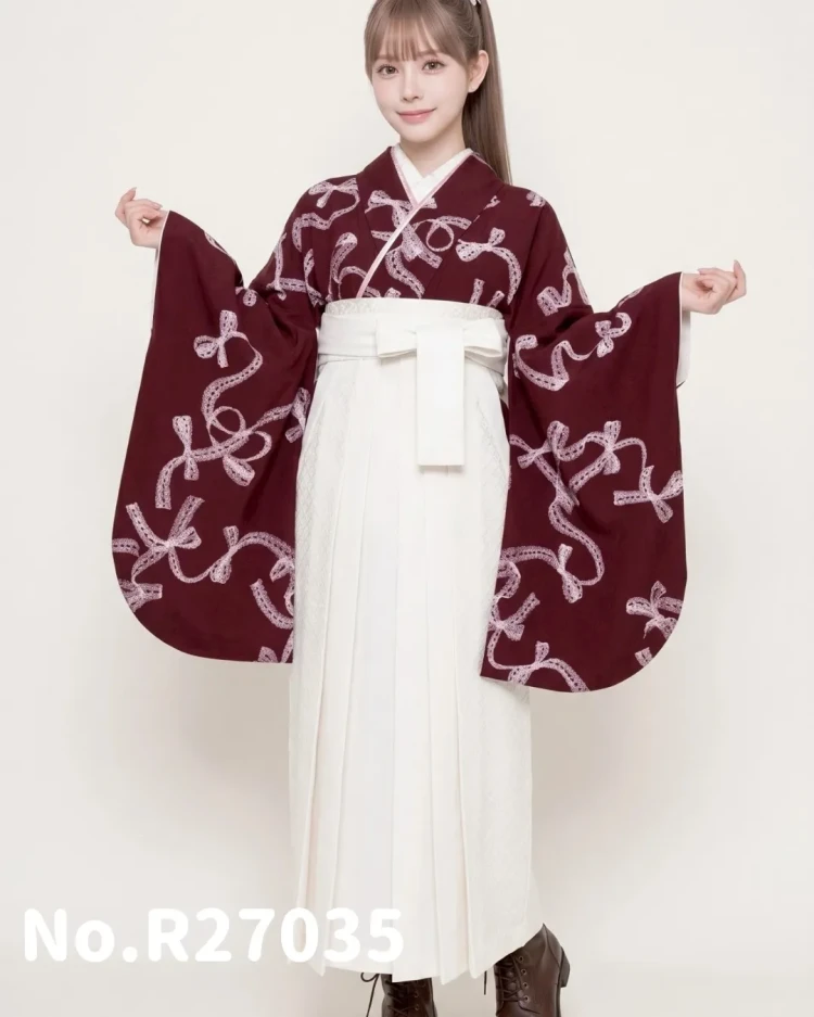 卒業式　袴　レンタル　新作袴　ヘザー袴