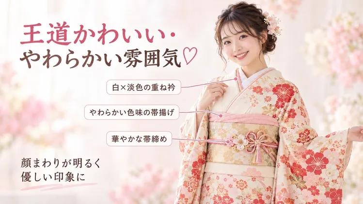 ママ振袖を可愛くアレンジして小物レンタルできる