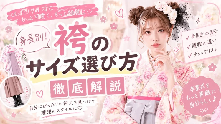 【卒業式袴】身長別にわかる！袴のサイズ選び方＆失敗しないチェックポイント♡